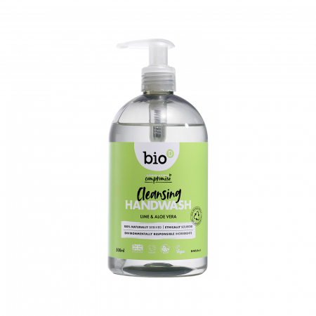 Săpun lichid de mâini cu lămâie verde și aloe vera, vegan x 500ml - Bio-D