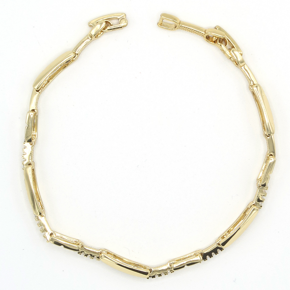 Bratara Eleganta Aurie cu Strasuri Zirconiu - Model Geometric [2]