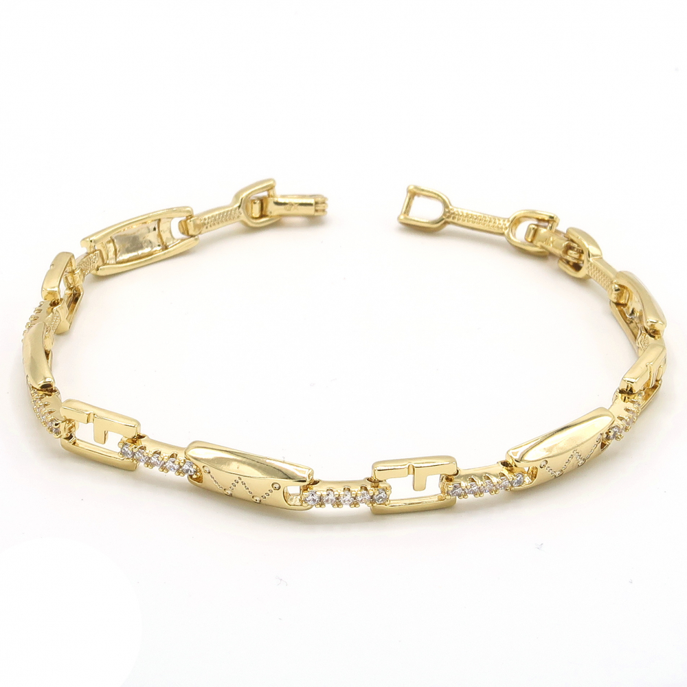 Bratara Eleganta Aurie cu Strasuri Zirconiu - Model Geometric [1]