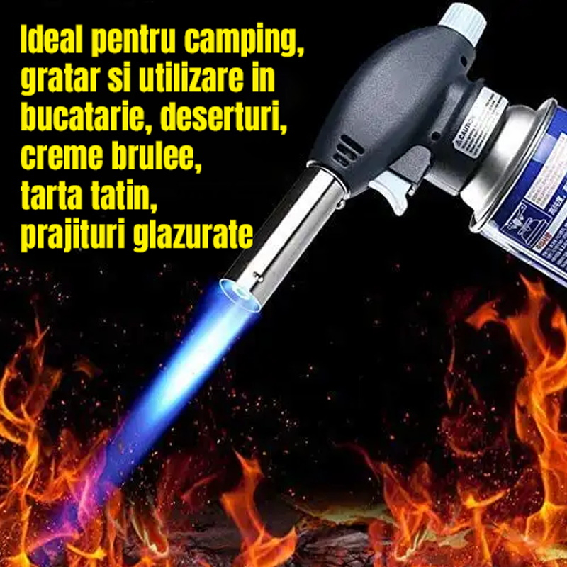 Cap arzator portabil pentru butelii de gaz, – Ideal pentru camping, gratar si utilizare in bucatarie, deserturi, creme brulee, tarta tatin, prajituri glazurate [5]
