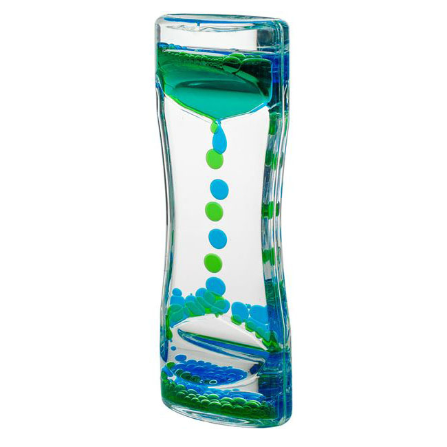 Clepsidra Antistres din Plastic Transparenta cu Lichid Colorat 5x3x13cm - Accesoriu Decorativ si Functional! [4]