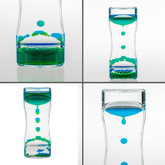 Clepsidra Antistres din Plastic Transparenta cu Lichid Colorat 5x3x13cm - Accesoriu Decorativ si Functional! [3]