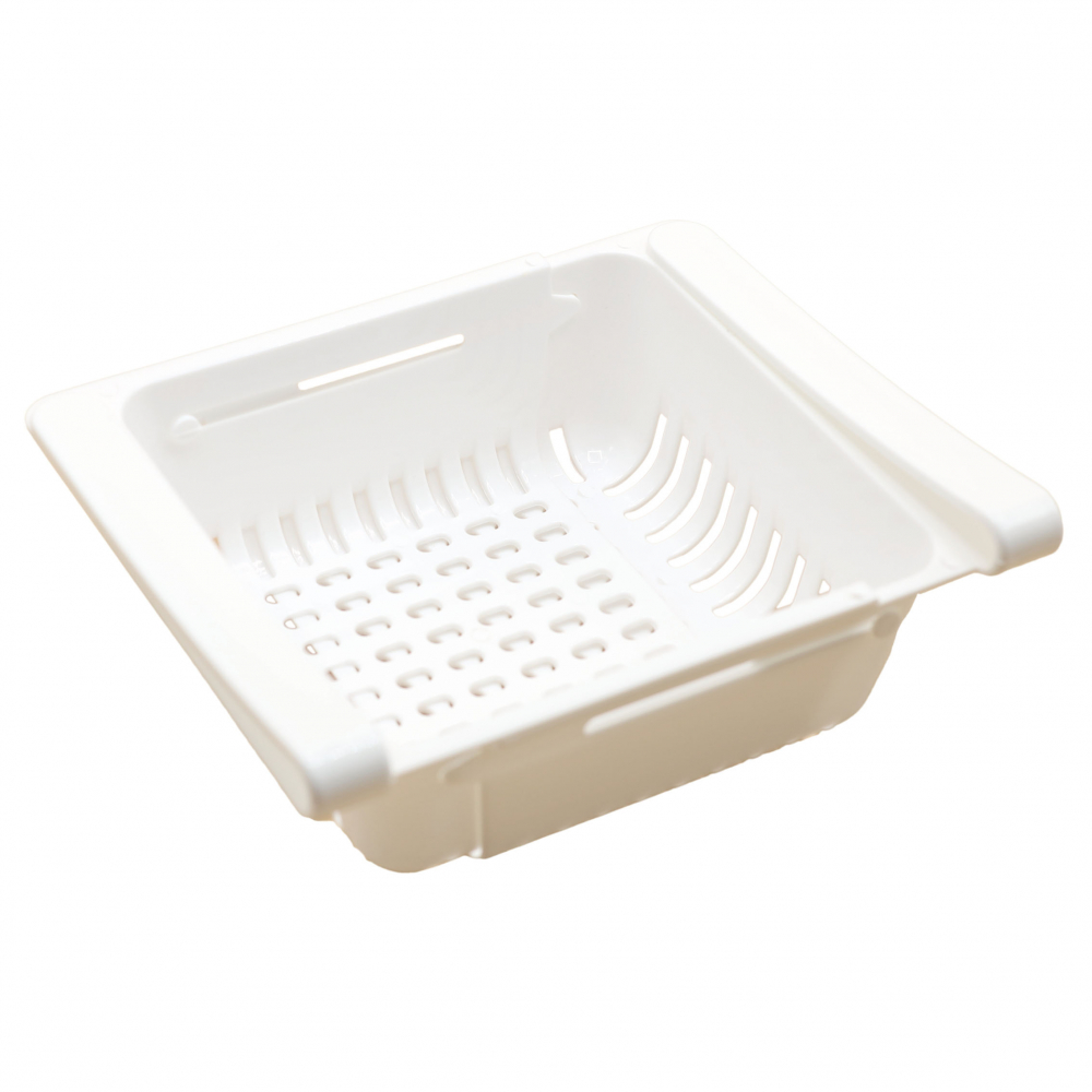 Cos Depozitare Extensibil Alb de Plastic pentru Frigider - Organizare Eficienta 19.5x16x8cm [9]
