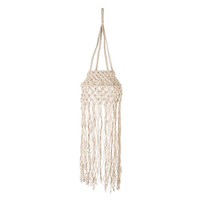 Masca Lustra Macrame Bej - Decoratiune Suspendata Eleganta (25x115cm) [1]