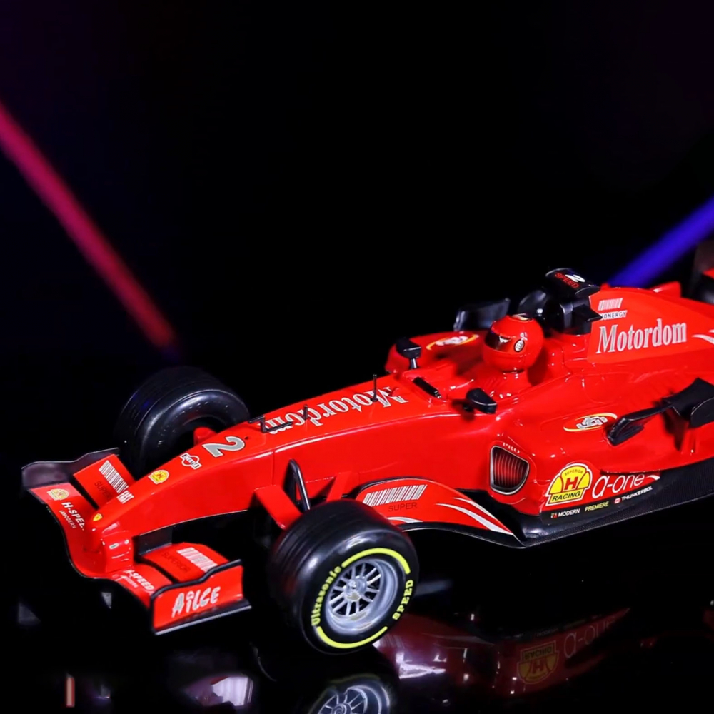 Masina Formula F1 cu Frictiune, Sunete si Lumini - Rosie, Scara 1:10, 50x20x14 cm - Jucarie Dinamica pentru Copii de 3 ani+ [5]