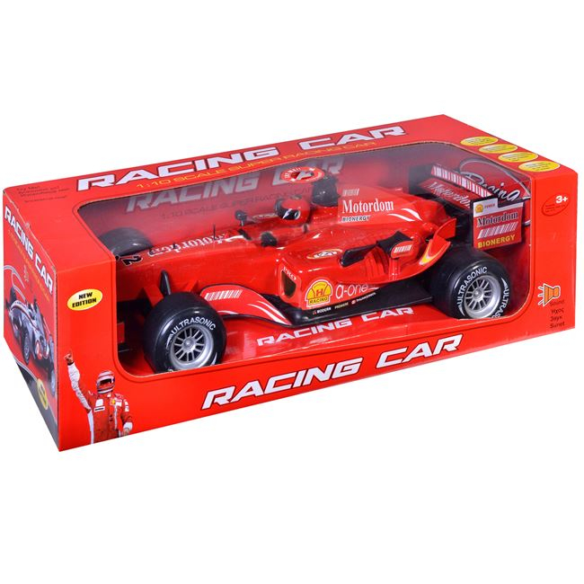 Masina Formula F1 cu Frictiune, Sunete si Lumini - Rosie, Scara 1:10, 50x20x14 cm - Jucarie Dinamica pentru Copii de 3 ani+ [2]