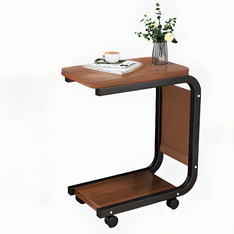 Masuta cafea si laptop mobila otel carbon maro [5]