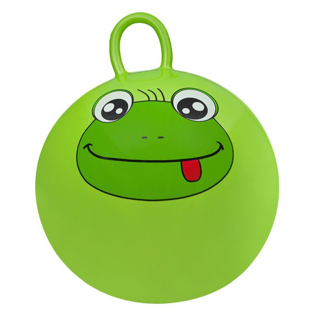 Minge de Sarit cu maner (Hop Hop) Verde cu Design de Broscuta - Distractie Activa pentru Copii, 45cm [1]