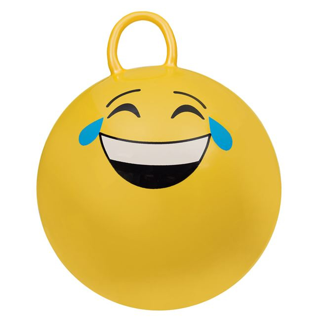 Minge de Sarit (Hop Hop) Galbena cu Design de Smiley Face - Distractie Activa pentru Copii, 45cm [1]