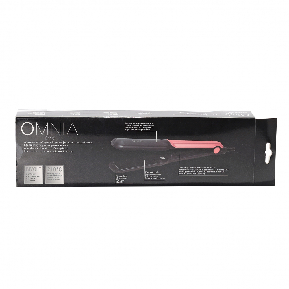 Placa de Indreptat Parul Omnia Electrica cu Acoperire Ceramica - Roz Auriu, 25-30W: Unelte Profesionale pentru Parul Tau [4]
