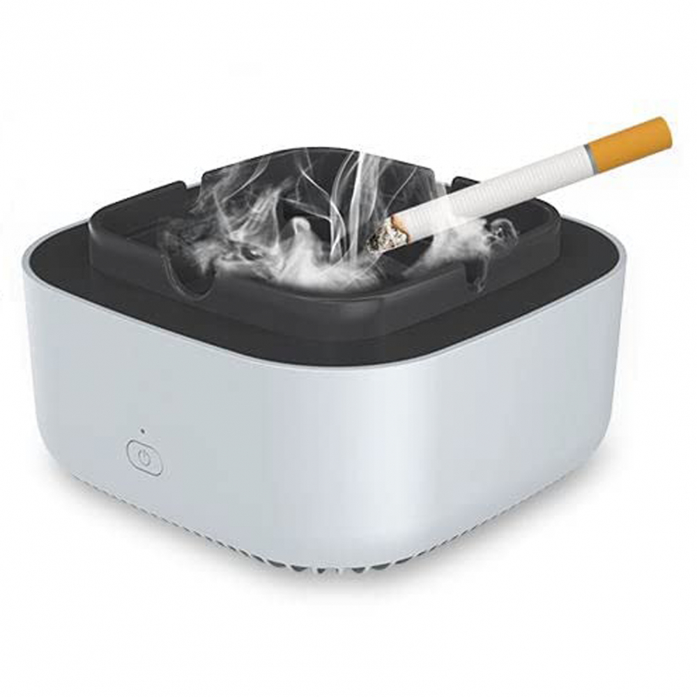Scrumiera Electrica cu Aspiratie Directa si Purificator de Aer cu Ioni Negativi - Elimina Fumul si Mirosurile pentru Casa, Birou si Masina, Functioneaza cu Baterii [1]