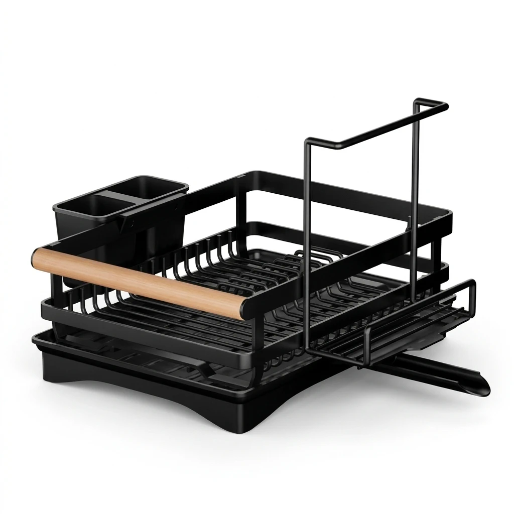 Scurgator vase Next Trend, metalic, negru, 40 x 30 x 13,5 cm [6]