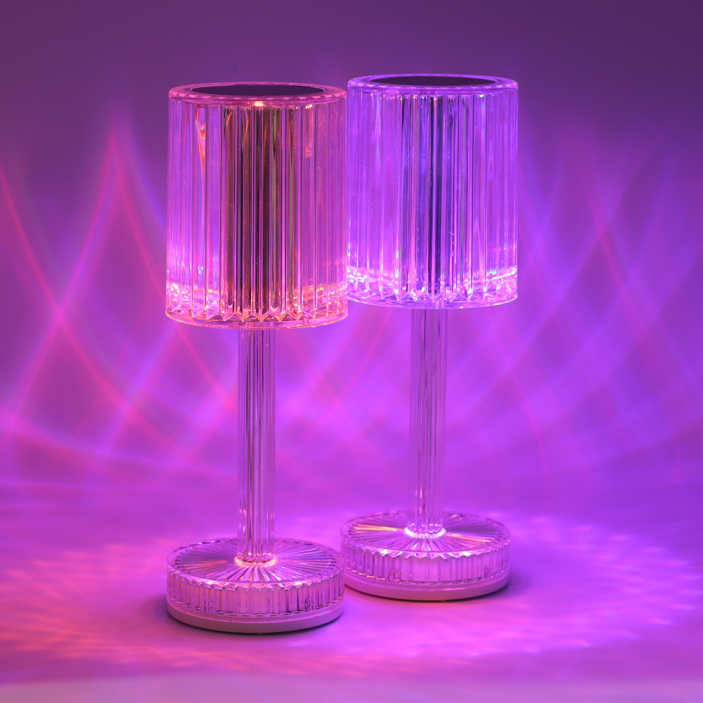 Set 2 Lampi Ambientale LED "Aurora" - Veioze Moderne cu Control Tactil 3 Temperaturi de Culoare si Intensitate Reglabila, Reincarcabile [6]