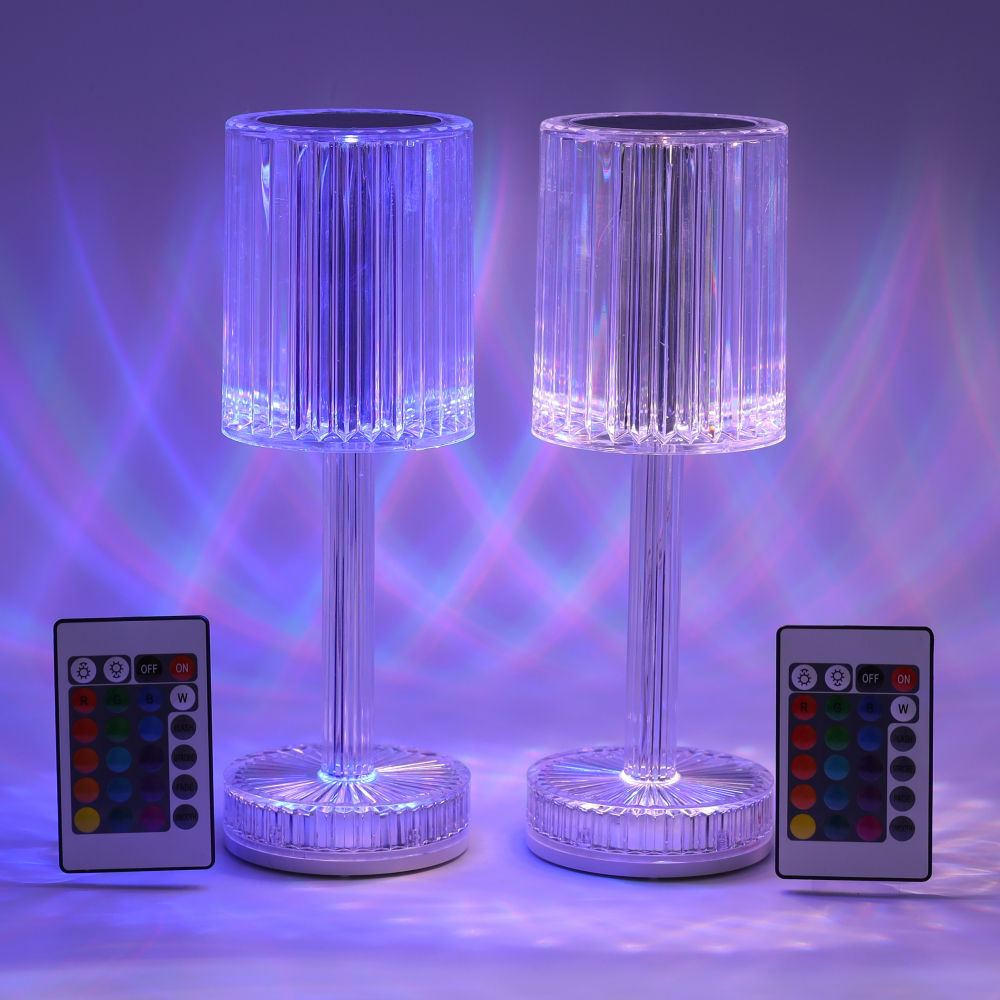 Set 2 Lampi Ambientale LED "Aurora" - Veioze Moderne cu Control Tactil 3 Temperaturi de Culoare si Intensitate Reglabila, Reincarcabile [3]