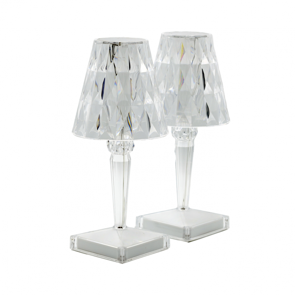 Set 2 Lampi Ambientale LED "Genova" - Veioze Moderne cu Control Tactil 3 Temperaturi de Culoare si Intensitate Reglabila, Reincarcabile [7]