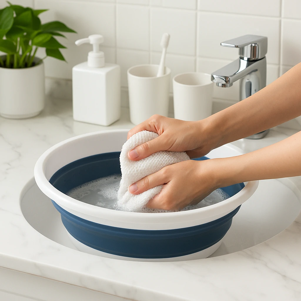 Set 2 Ligheane Pliabile 6L și 4L – Compacte pentru Baie, Bebeluși și Voiaj, 39/35 cm [2]