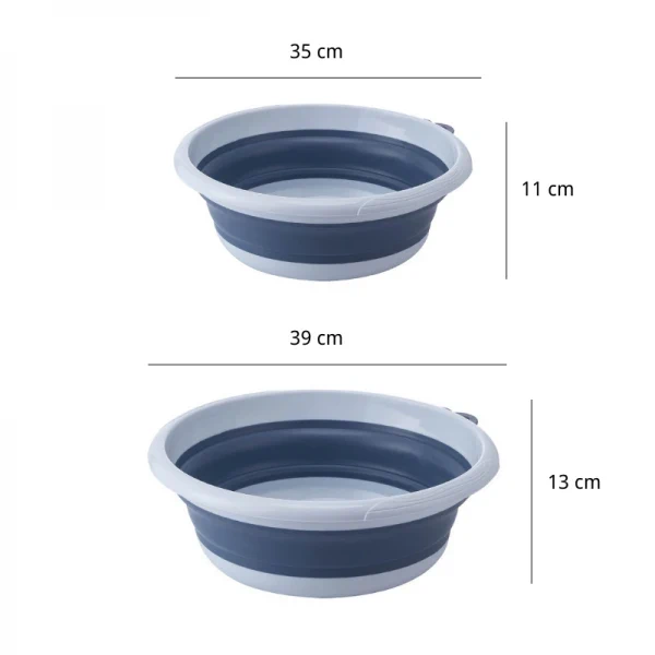 Set 2 Ligheane Pliabile 6L și 4L – Compacte pentru Baie, Bebeluși și Voiaj, 39/35 cm [5]