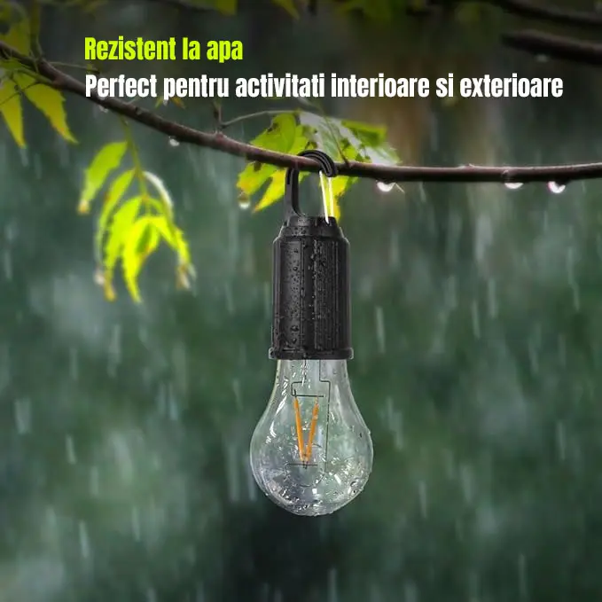 Set 3 Becuri LED portabile cu acumulator USB pentru camping [5]