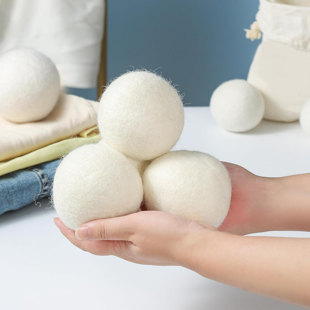 Set 3 Bile din Lana Anti - Sifonare si Aromaterapie pentru Masina de Spalat si Uscator, Next Trend, Ø6cm [2]