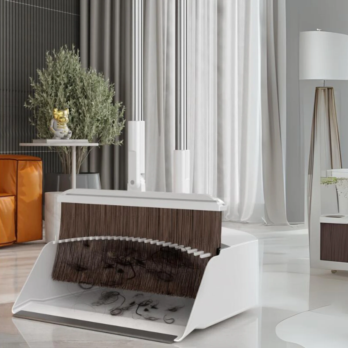 Set matura si faras pliabil – Coada inox, autocuratare, peri moi | Curatenie eficienta [2]
