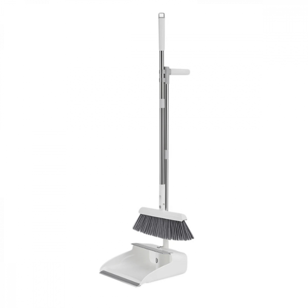 Set Matura si Faras Pliabil cu Coada Inox si Peri Moi de 7.5 cm, Alb – Curatenie Eficienta si Depozitare Usoara, Next Trend [7]