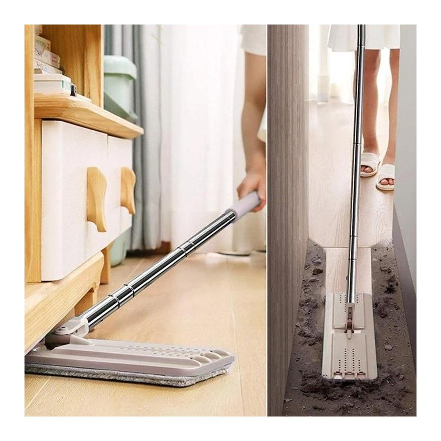 Set Mop cu Microfibra si Galeata cu 2 Cuve – Curatare Eficienta si Rapida, 2 lavete pentru mop incluse [6]