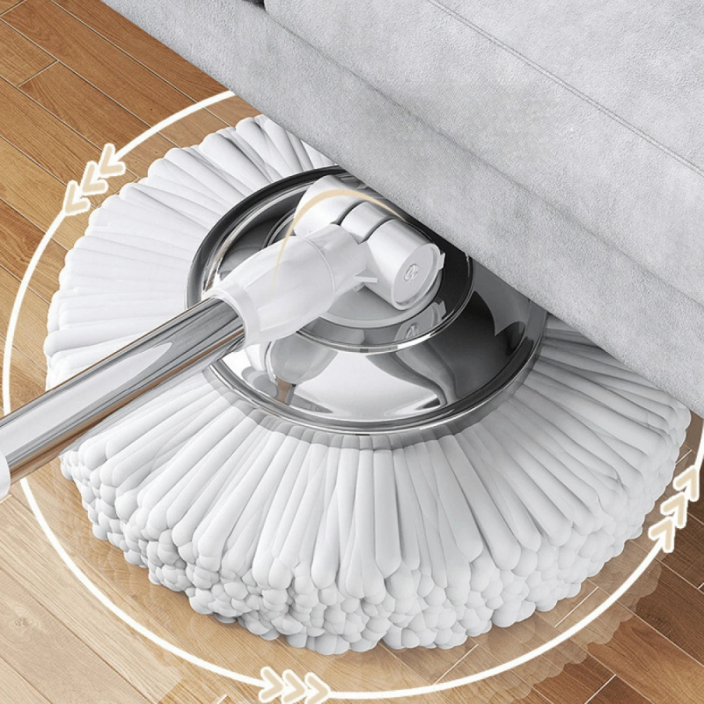 Set Mop Rotativ 360° cu Galeata Centrifuga din Inox - 4 Rezerve, Next Trend [5]