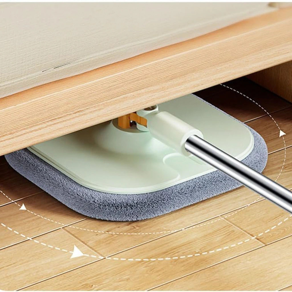 Set Mop Rotativ 360° cu Găleată Centrifugă, Separare Apă Curată/Murdară, Evacuare, 4 Rezerve Microfibră [5]