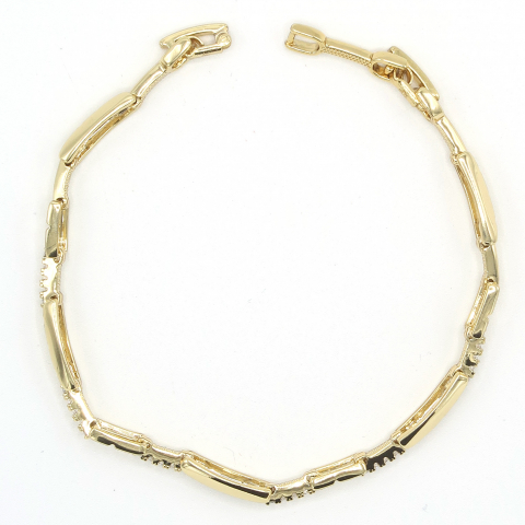 Bratara Eleganta Aurie cu Strasuri Zirconiu - Model Geometric [1]