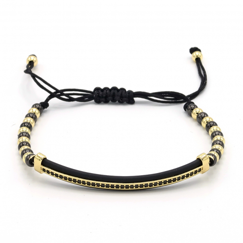 Bijuterii Femei - Bratara Iconic din otel inoxidabil si Onix: Accesoriu Unisex Elegant, 16-22 cm