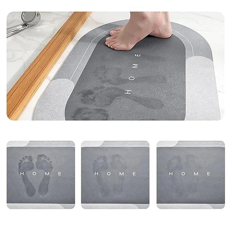 Covor Antiderapant si Absorbant pentru Baie 60x40cm Bleu [1]