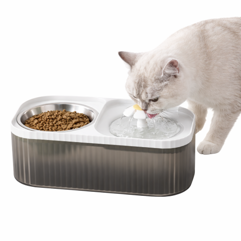 Fântână Apă Câini și Pisici 3L cu Filtru & Pompă Silențioasă + Bol Inox – Dispenser Automat Pet [0]