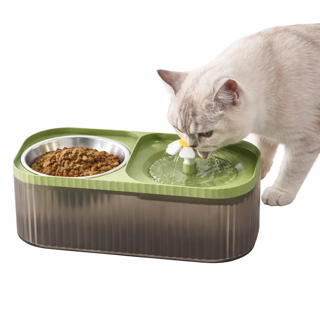 Fântână Apă Câini și Pisici 3L cu Filtru & Pompă Silențioasă + Bol Inox – Dispenser Automat Pet [0]