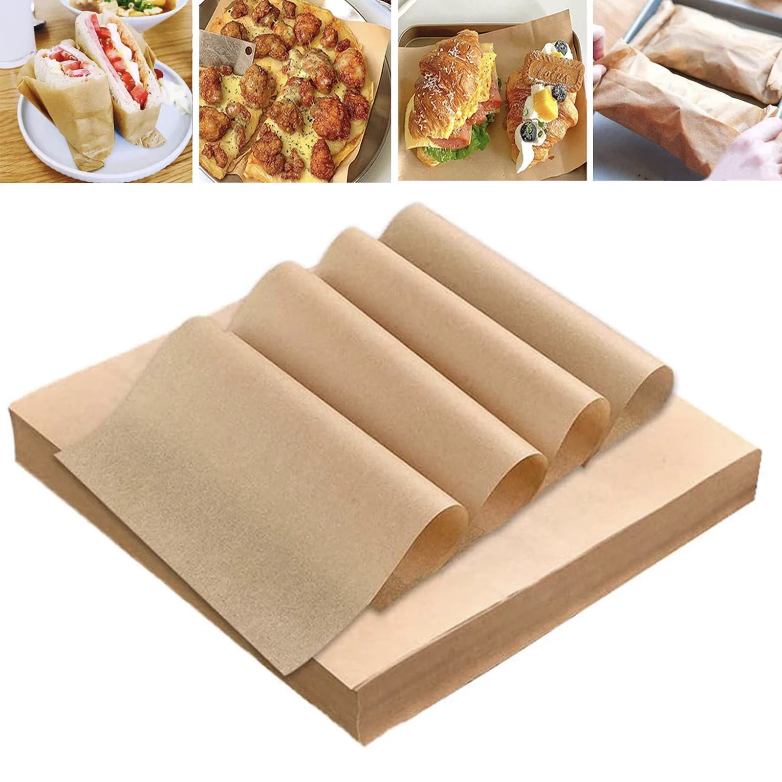 Bucatarie & Servire - Hârtie de copt antiaderentă 40x40 cm – 50 bucăți, rezistentă la căldură, ideală pentru coacere fără grăsime