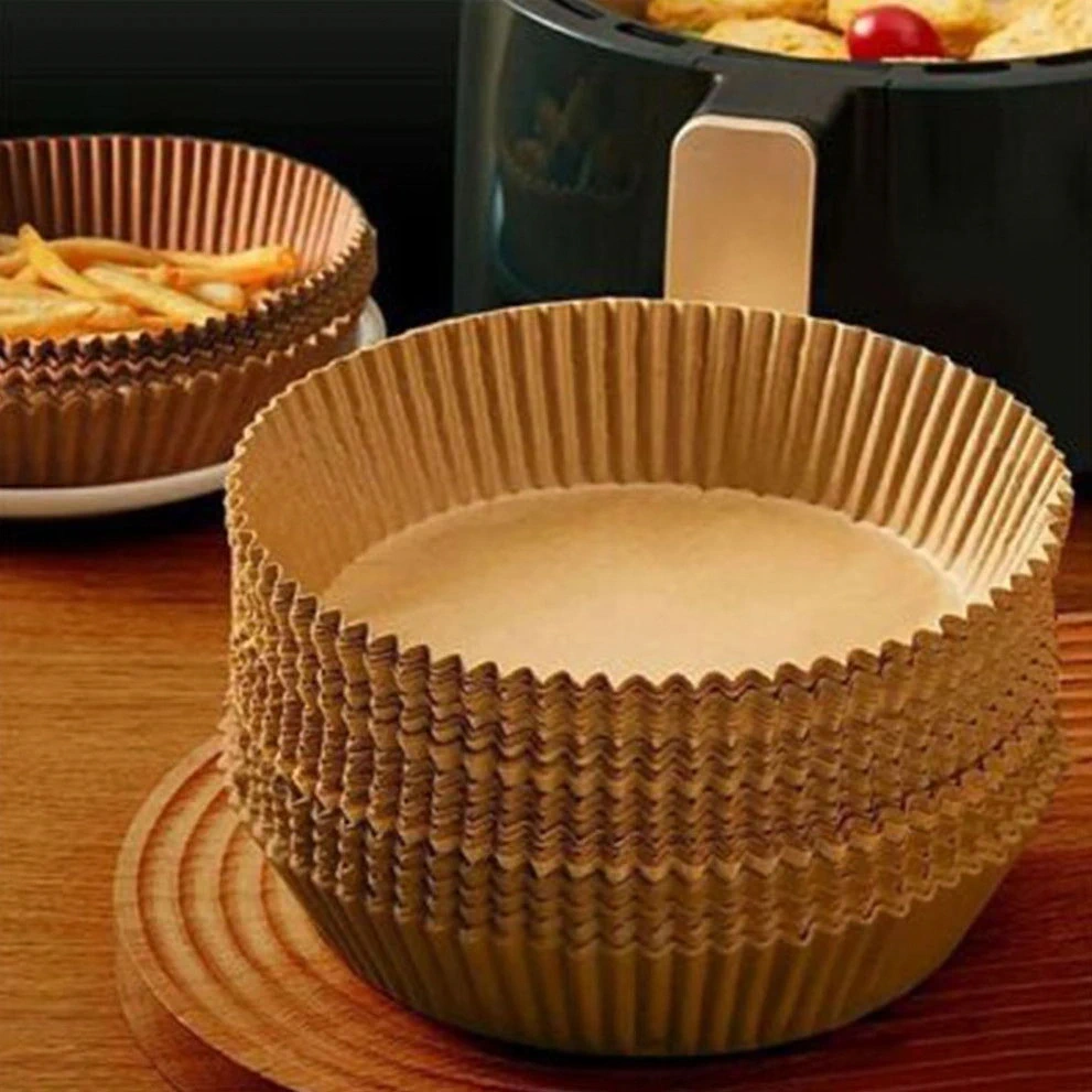 Hârtie de Copt pentru Air Fryer Rotundă 16 cm, Margini 4.5 cm, Antiaderentă [4]