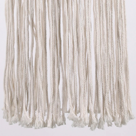 Masca Lustra Macrame Bej - Decoratiune Suspendata Eleganta (25x115cm) [1]