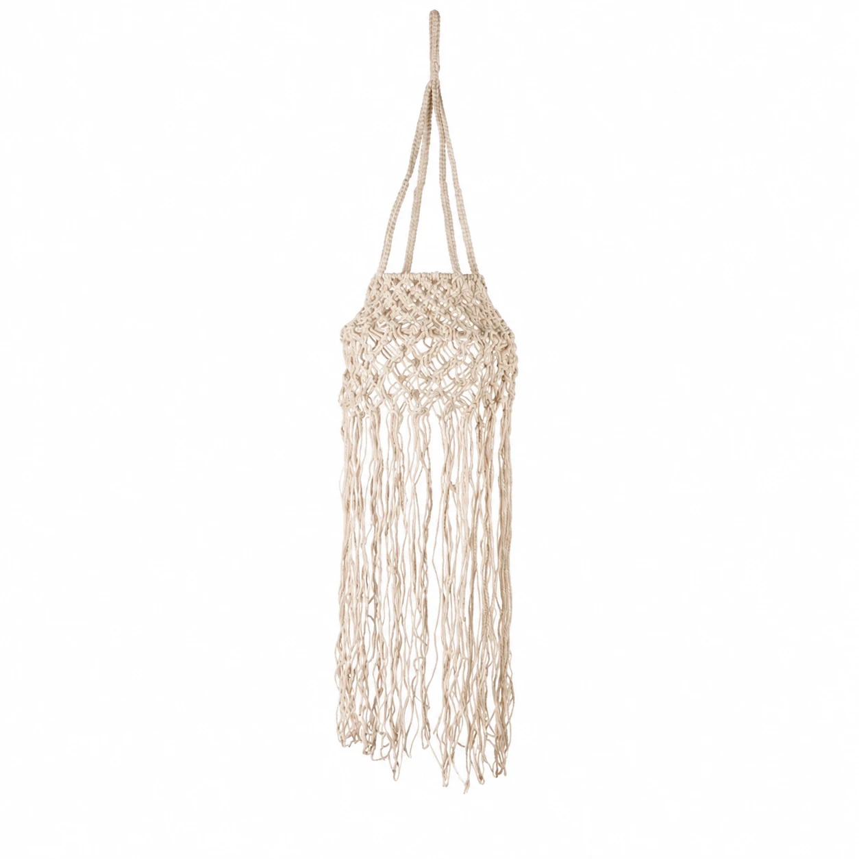 Decoratiuni - Decorațiune Macrame pentru Lampă și Abajur – Stil Boho Elegant cu Franjuri Decorative | NEXT TREND
