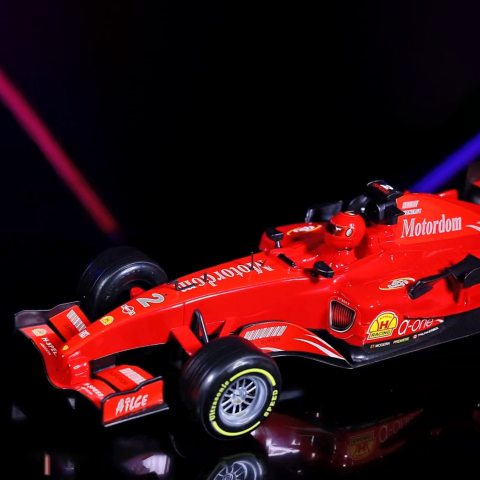Masina Formula F1 cu Frictiune, Sunete si Lumini - Rosie, Scara 1:10, 50x20x14 cm - Jucarie Dinamica pentru Copii de 3 ani+ [4]