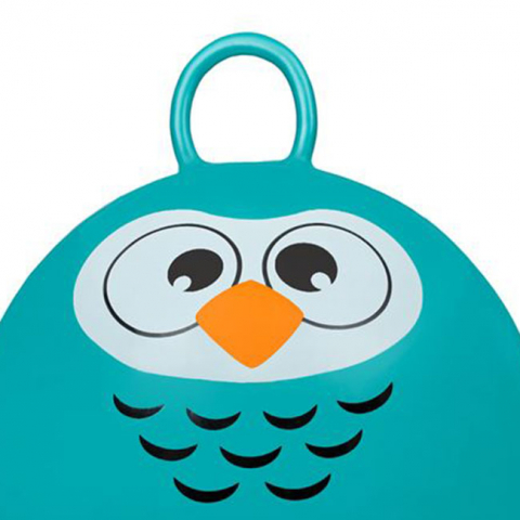 Minge de Sarit (Hop Hop) Verde cu Design de Bufnita - Distractie Activa pentru Copii, 45cm [2]