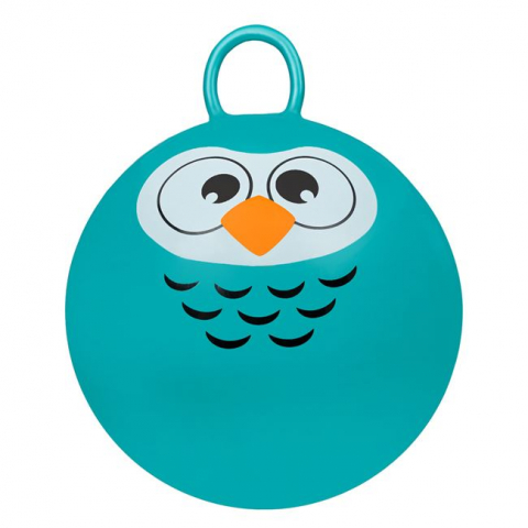 Jucarii, Copii & Bebe - Minge de Sarit (Hop Hop) Verde cu Design de Bufnita - Distractie Activa pentru Copii, 45cm
