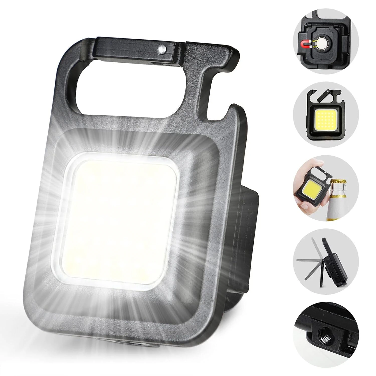 Corpuri de iluminat - Mini lanterna LED COB reincarcabila tip breloc