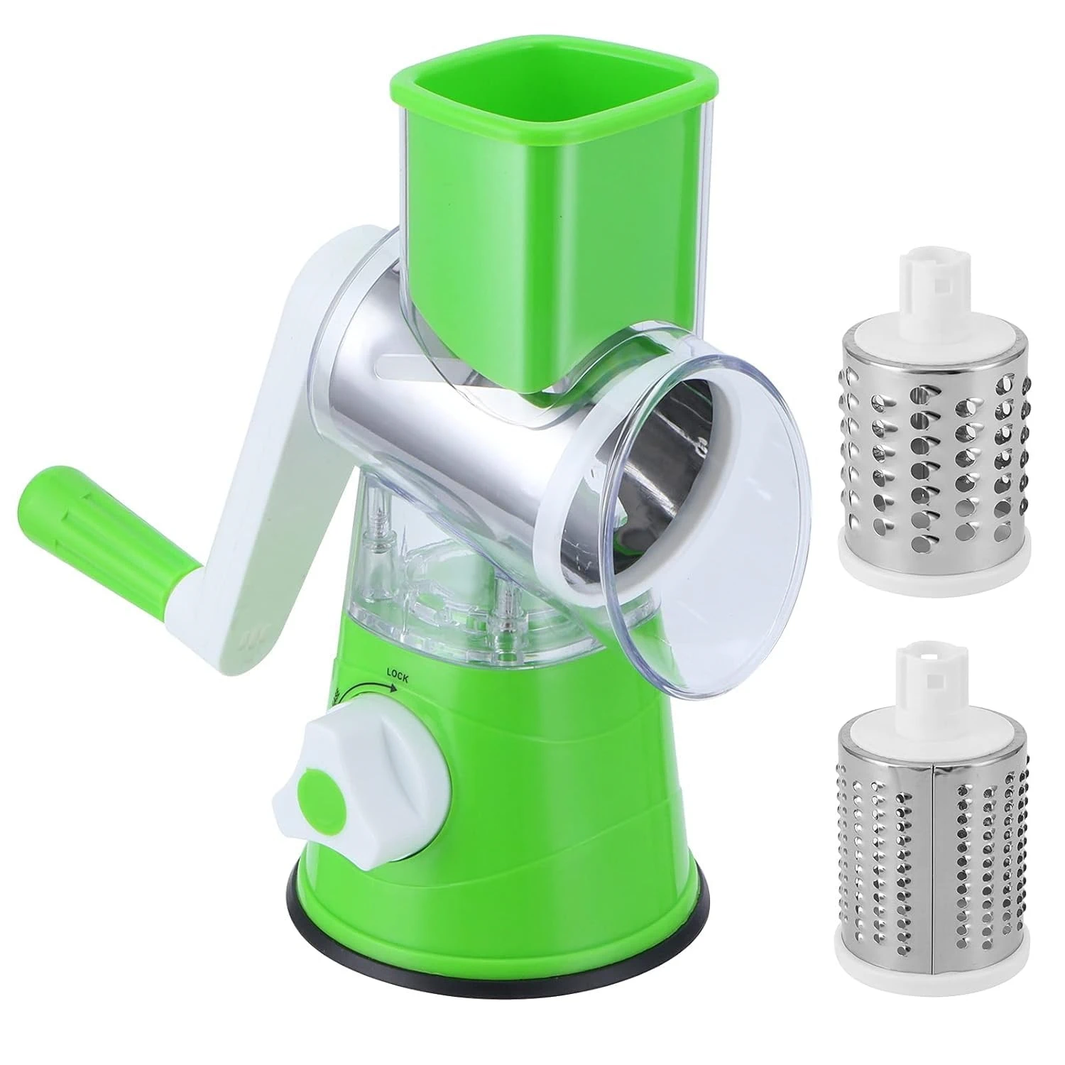 Bucatarie & Servire - Razatoare Manuala Multifunctionala Rotativa 3 in 1 Verde