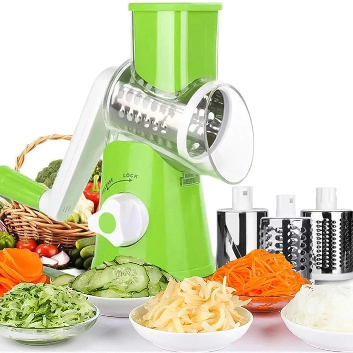 Razatoare Manuala Multifunctionala Rotativa 3 in 1 Verde [6]