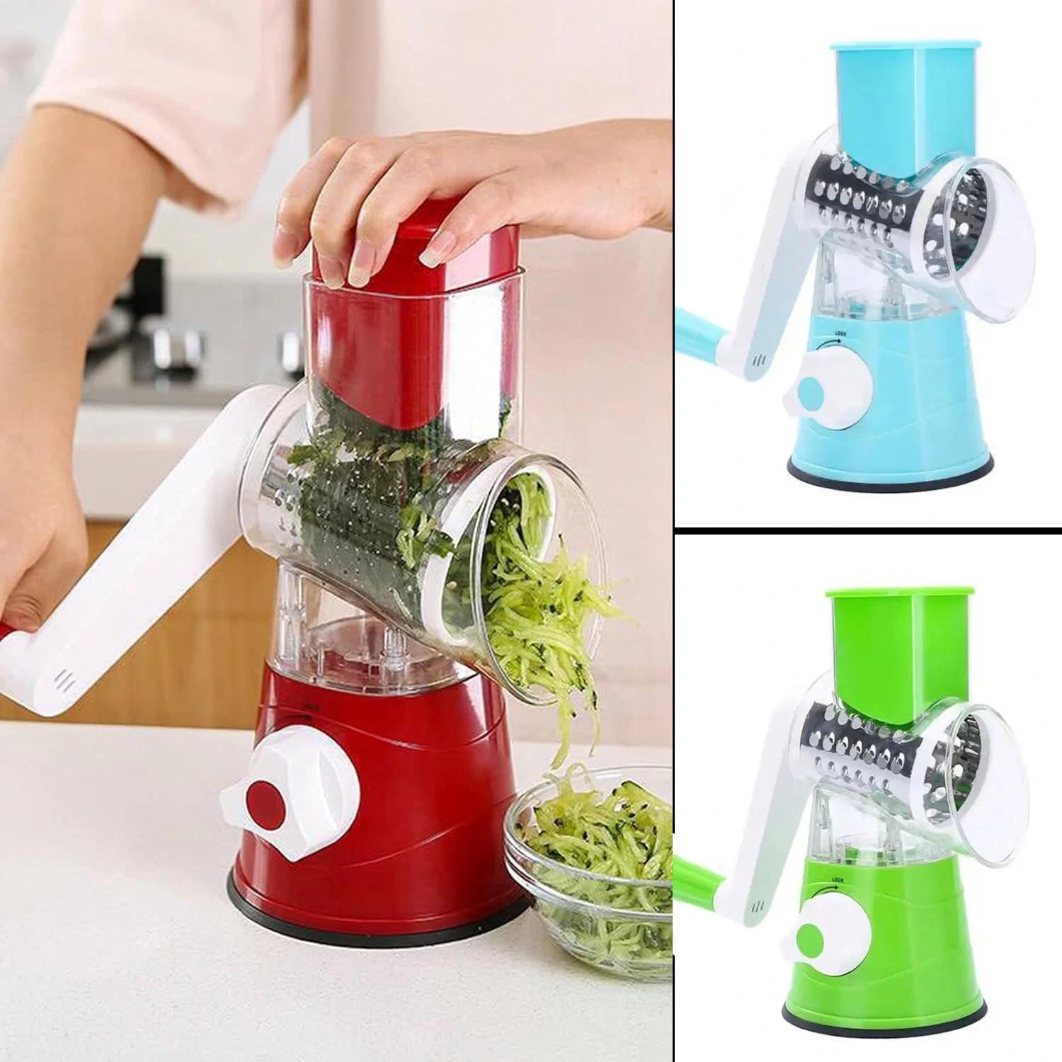 Razatoare Manuala Multifunctionala Rotativa 3 in 1 Verde [7]