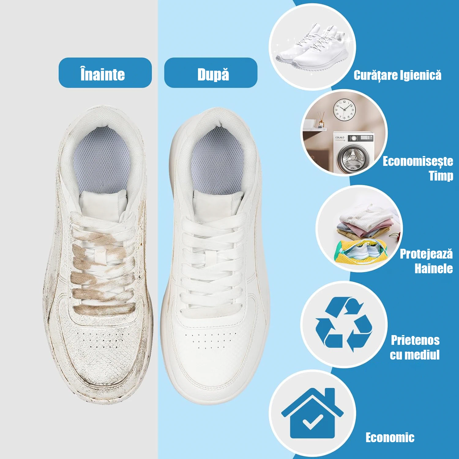 Sac pentru Spălat Încălțăminte NEXT TREND – Protecție Pantofi, Fibră Moale, Fermoar Premium, 39x19 cm [1]