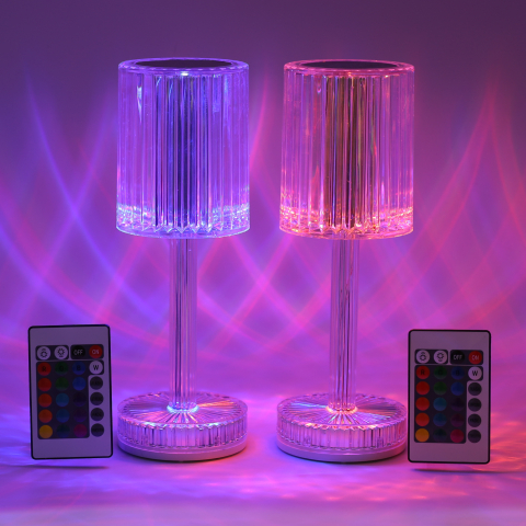 Set 2 Lămpi Ambientale LED „Aurora” – Control Tactil & Telecomandă | 16 Culori RGB + 3 Temperaturi de Culoare [3]