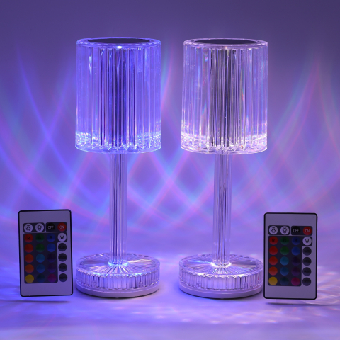 Set 2 Lămpi Ambientale LED „Aurora” – Control Tactil & Telecomandă | 16 Culori RGB + 3 Temperaturi de Culoare [2]