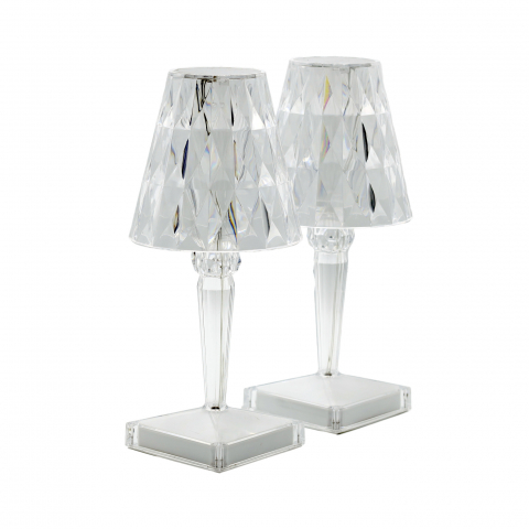 Set 2 Lampi Ambientale LED "Genova" - Veioze Moderne cu Control Tactil 3 Temperaturi de Culoare si Intensitate Reglabila, Reincarcabile [6]