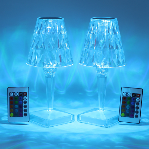 Set 2 Lampi Ambientale LED "Genova" - Veioze Moderne cu Control Tactil 3 Temperaturi de Culoare si Intensitate Reglabila, Reincarcabile [3]