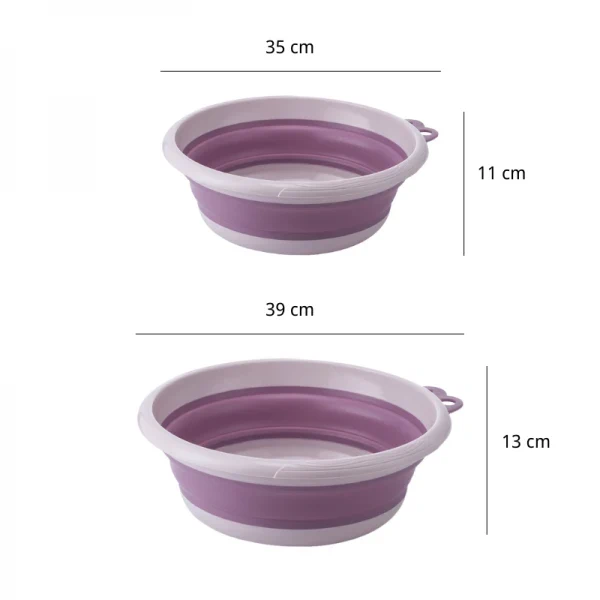 Set 2 Ligheane Pliabile 6L și 4L – Compacte pentru Baie, Bebeluși și Voiaj, 39/35 cm [3]